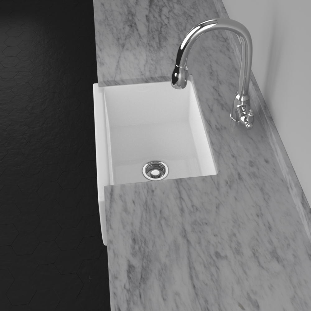 30" Yuki Fireclay Fluted Apron Single-Bowl Farmhouse Sink - White