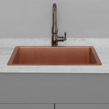 32" Quincy Hammered Copper Single-Bowl Prep Sink