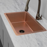 32" Quincy Hammered Copper Single-Bowl Prep Sink