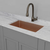 32" Quincy Hammered Copper Single-Bowl Prep Sink
