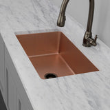 32" Quincy Hammered Copper Single-Bowl Prep Sink
