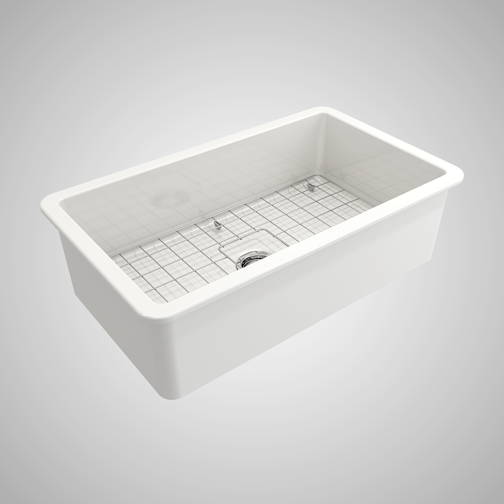 32" Tentara Fireclay Single-Bowl Undermount Sink