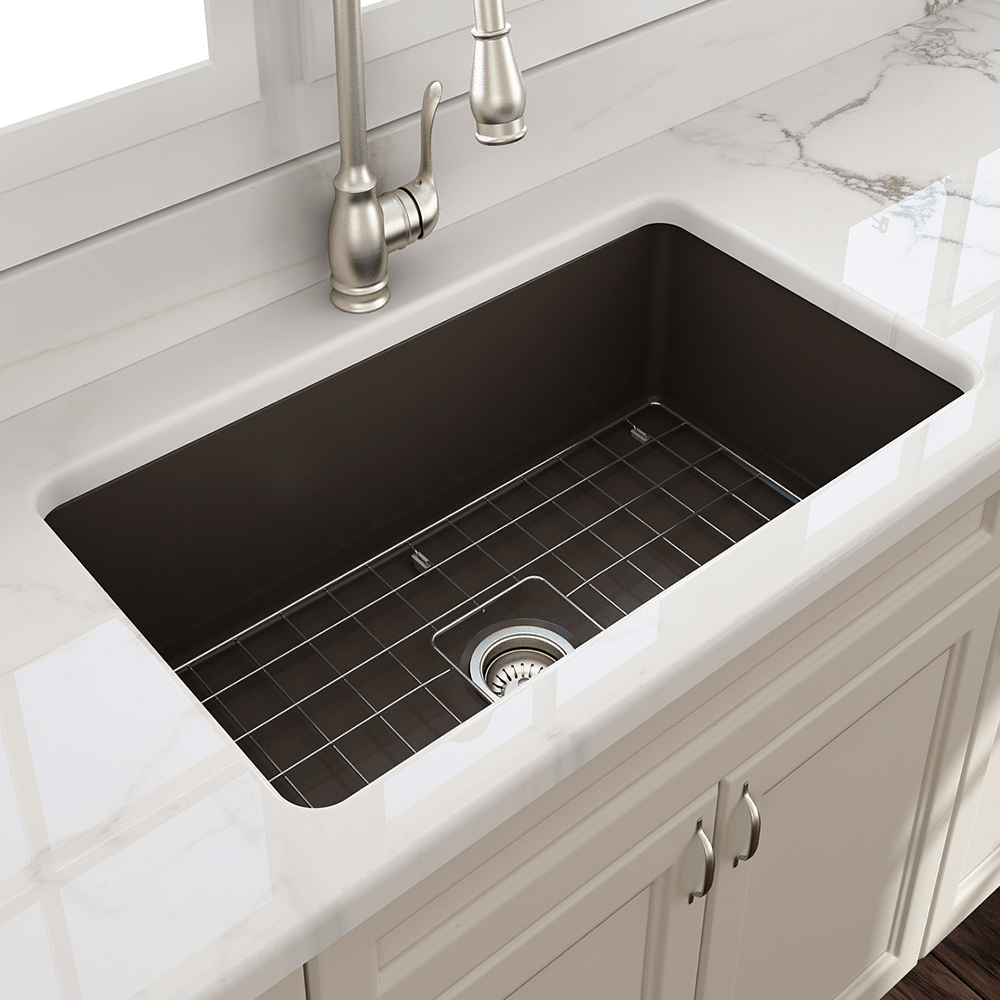 32" Tentara Fireclay Single-Bowl Undermount Sink