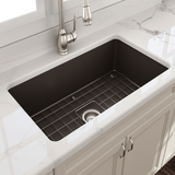 32" Tentara Fireclay Single-Bowl Undermount Sink