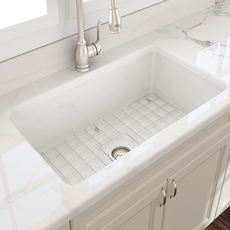 32" Tentara Fireclay Single-Bowl Undermount Sink
