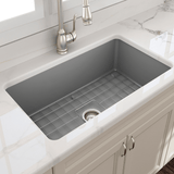 32" Tentara Fireclay Single-Bowl Undermount Sink