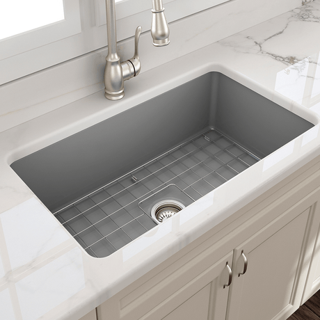 32" Tentara Fireclay Single-Bowl Undermount Sink