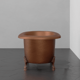 32" Wexford Baby Hammered Copper Clawfoot Double Roll-Top Tub