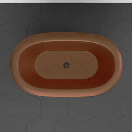 32" Wexford Baby Hammered Copper Clawfoot Double Roll-Top Tub