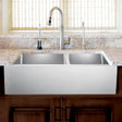 33" Adger Stainless Steel 60/40 Offset Double-Bowl Farmhouse Sink