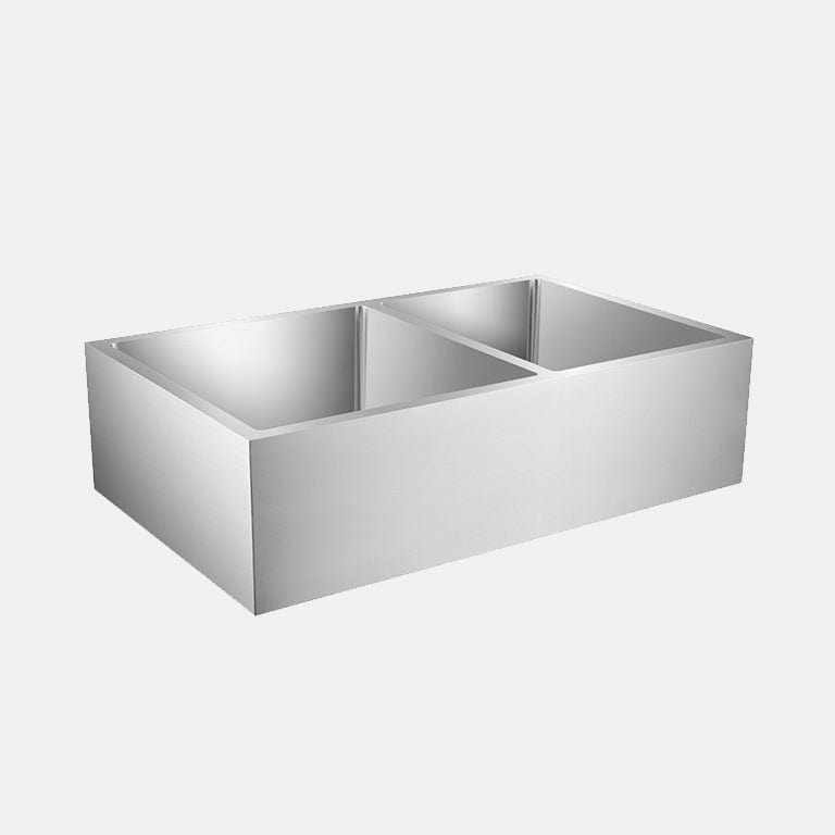 33" Adger Stainless Steel 60/40 Offset Double-Bowl Farmhouse Sink