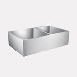 33" Adger Stainless Steel 60/40 Offset Double-Bowl Farmhouse Sink