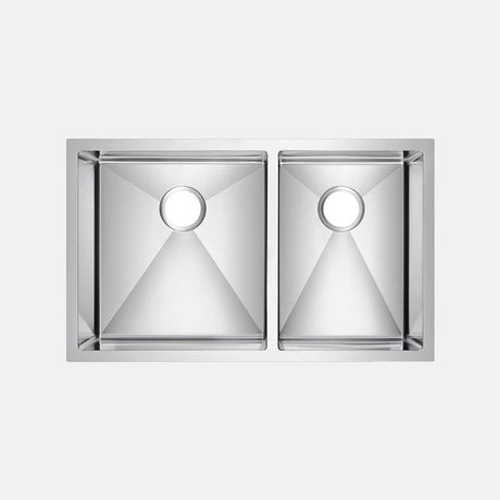 33" Adger Stainless Steel 60/40 Offset Double-Bowl Farmhouse Sink