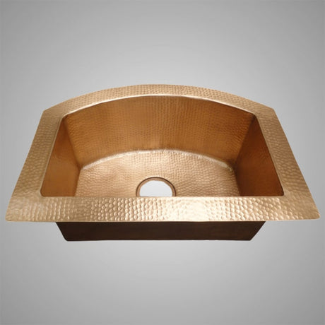 33" Apodaca Hammered Copper Single-Bowl Drop-In Kitchen Sink