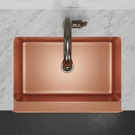 33" Ashland Copper Vine Design Single-Bowl Farmhouse Sink