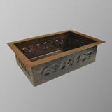 33" Celaya Hammered Copper Flower Design Single-Bowl Drop-In Kitchen Sink