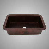 33" Chalco Hammered Copper Single-Bowl Drop-In Kitchen Sink