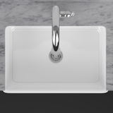 33" Fazio Handcrafted Fireclay Single-Bowl Grey Floral Motif Farmhouse B-Grade Sink - White