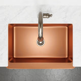 33" Gancher Copper Embossed Floral Design Single-Bowl Farmhouse Sink