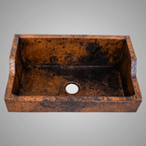 33" Gapencard Hammered Copper Single-Bowl Farmhouse Sink