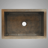 33" Gipperpar Hammered Copper Single-Bowl Farmhouse Sink