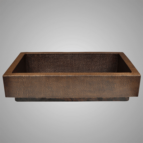 33" Gipperpar Hammered Copper Single-Bowl Farmhouse Sink