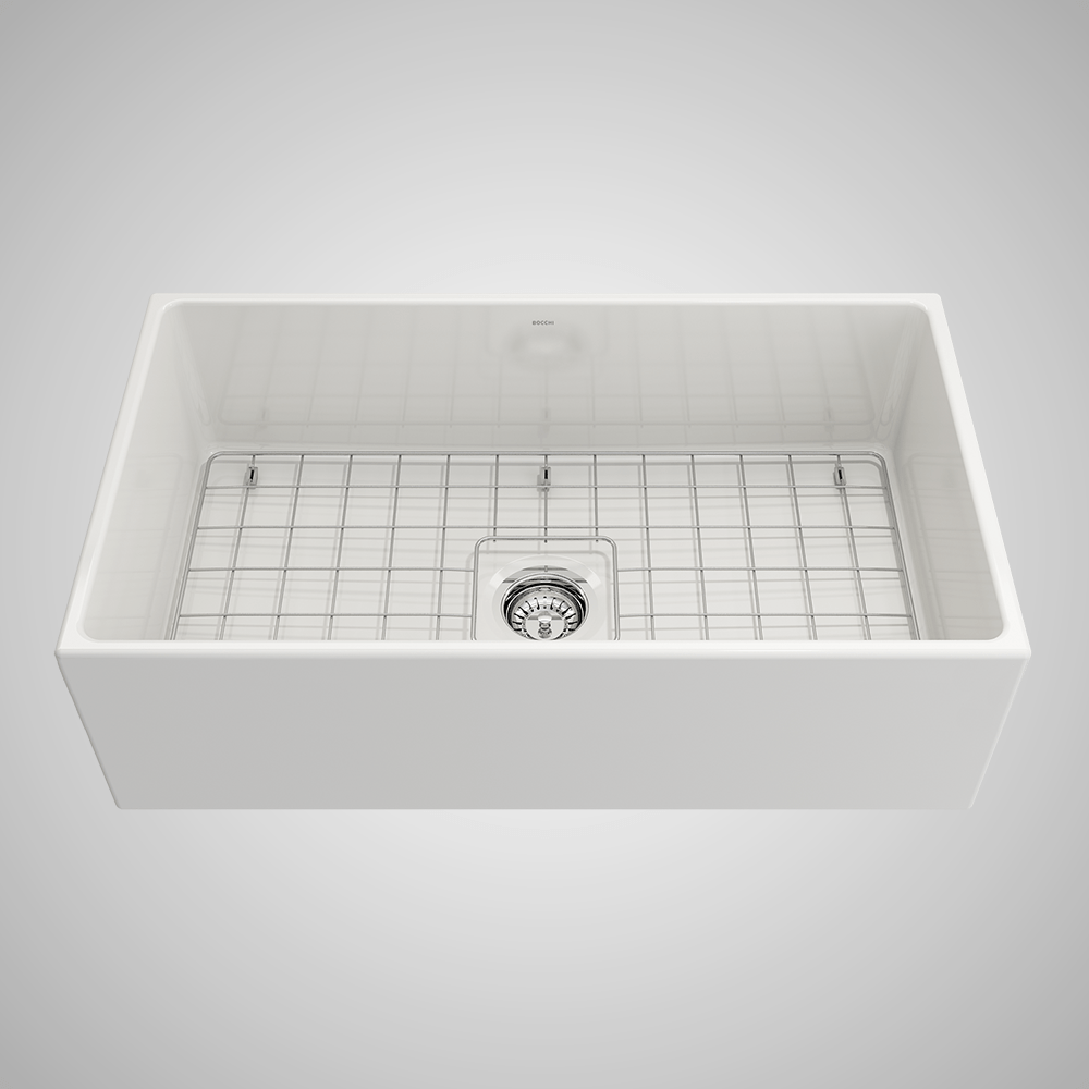 33" Hempter Fireclay Single-Bowl Smooth Apron Farmhouse Sink