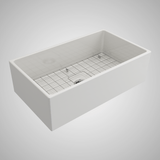 33" Hempter Fireclay Single-Bowl Smooth Apron Farmhouse Sink