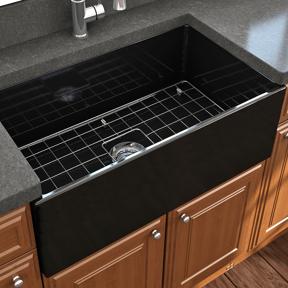 33" Hempter Fireclay Single-Bowl Smooth Apron Farmhouse Sink