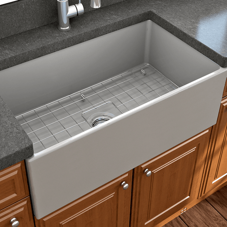 33" Hempter Fireclay Single-Bowl Smooth Apron Farmhouse Sink