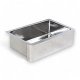 33" Higbee Stainless Steel Farmhouse Sink - Polished Hammered Steel