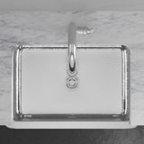 33" Higbee Stainless Steel Farmhouse Sink - Polished Hammered Steel