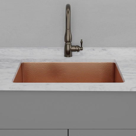 33" Joliet Hammered Copper Single-Bowl Undermount Sink