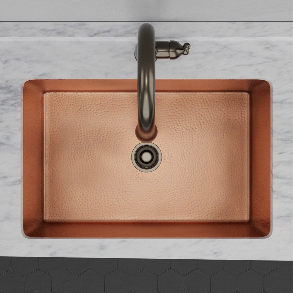 33" Joliet Hammered Copper Single-Bowl Undermount Sink