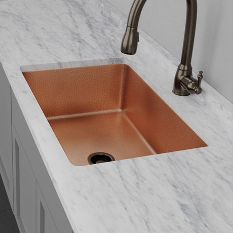 33" Joliet Hammered Copper Single-Bowl Undermount Sink