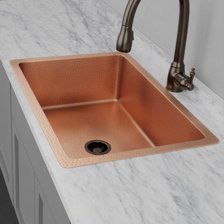 33" Joliet Hammered Copper Single-Bowl Undermount Sink