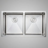 33" Leyden Stainless Steel Double-Bowl Farmhouse Sink