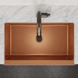 33" Lynn Copper Grape Design Single-Bowl Farmhouse Sink