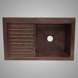 33" Morelia Hammered Copper Single-Bowl Drop-In Kitchen Sink