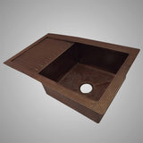 33" Morelia Hammered Copper Single-Bowl Drop-In Kitchen Sink