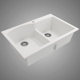 33" Neasa 60/40 Offset Double-Bowl Granite Composite Sink
