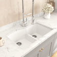 33" Neasa 60/40 Offset Double-Bowl Granite Composite Sink