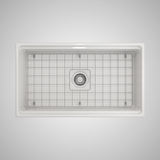 33" Randell Fireclay Single-Bowl Workstation Farmhouse Sink