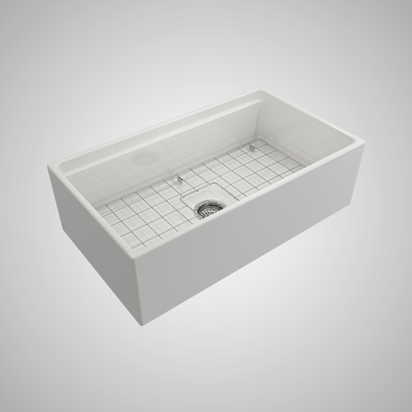 33" Randell Fireclay Single-Bowl Workstation Farmhouse Sink