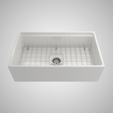 33" Randell Fireclay Single-Bowl Workstation Farmhouse Sink