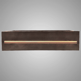 33" Selzergor Hammered Copper Single-Bowl Farmhouse Sink with Towel Bar