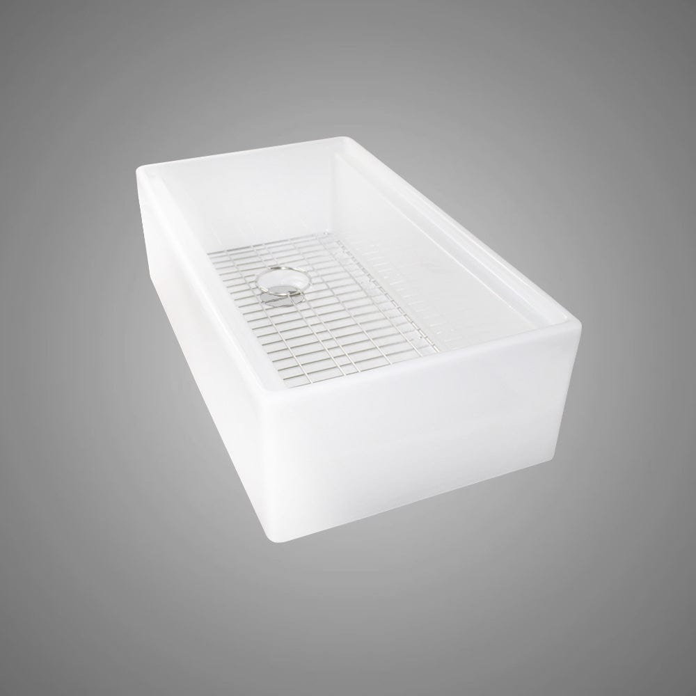 33” Shuler Fireclay Single-Bowl Workstation Farmhouse Sink