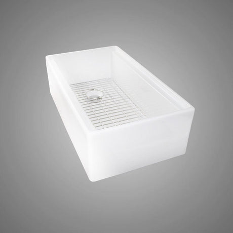 33” Shuler Fireclay Single-Bowl Workstation Farmhouse Sink