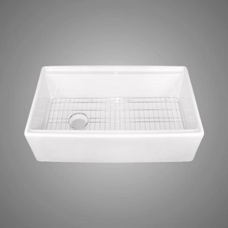 33” Shuler Fireclay Single-Bowl Workstation Farmhouse Sink