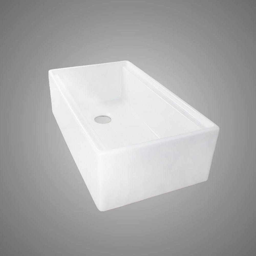 33” Shuler Fireclay Single-Bowl Workstation Farmhouse Sink